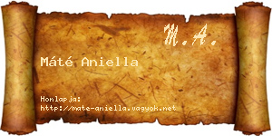 Máté Aniella névjegykártya